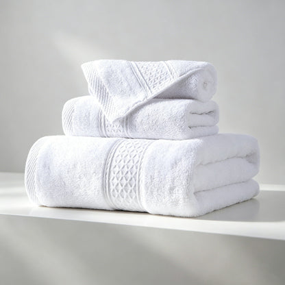 100% Cotton Solid & Texture 3-pc Towel Set