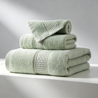 100% Cotton Solid & Texture 3-pc Towel Set