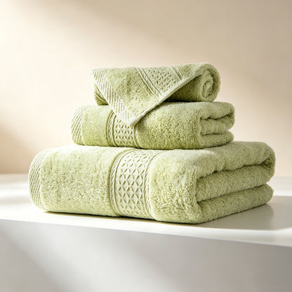 100% Cotton Solid & Texture 3-pc Towel Set