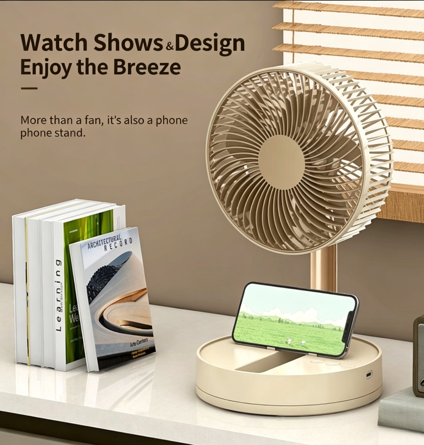 🌬️ Telescopic Foldable Oscillating Fan – Your All-in-One Breeze Companion