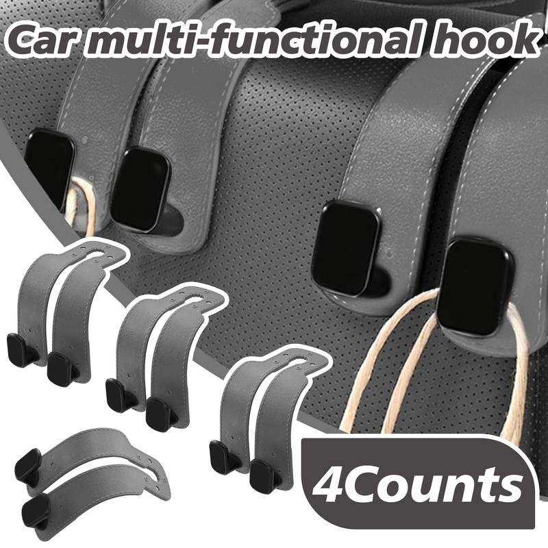 Car Headrest Hooks, 2-in-1 Hidden Organizer for Purses & Phones