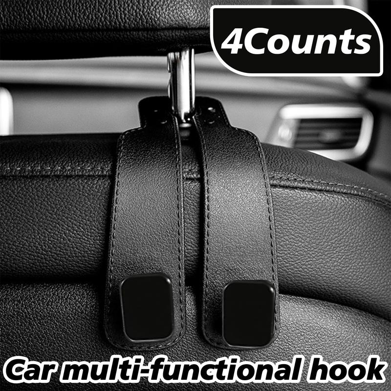 Car Headrest Hooks, 2-in-1 Hidden Organizer for Purses & Phones