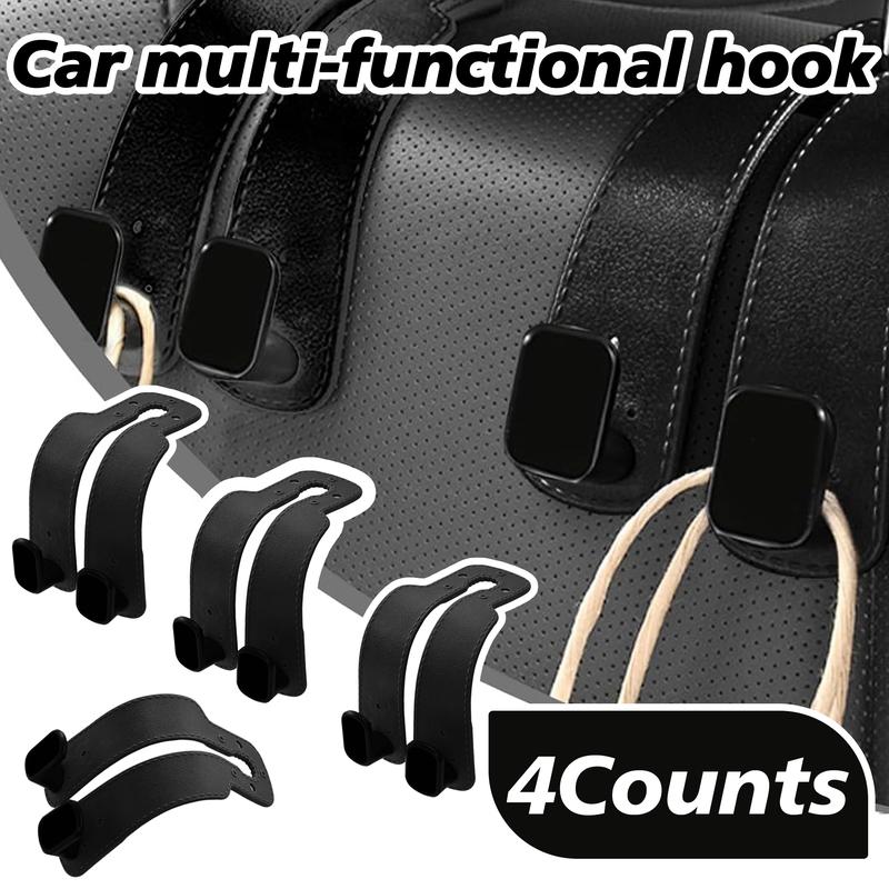 Car Headrest Hooks, 2-in-1 Hidden Organizer for Purses & Phones