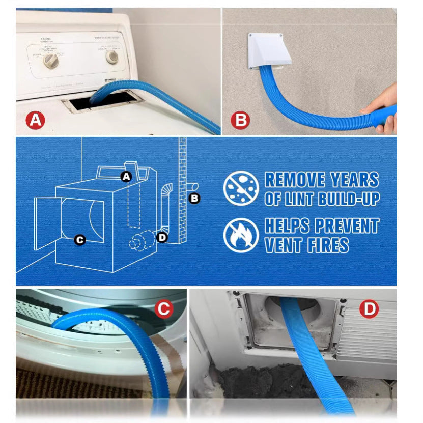 Dryer Vent Cleaner Kit - Ultimate Lint Remover Hose